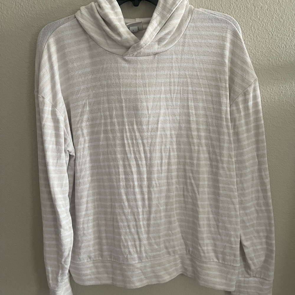 a new day Men's Cream Striped Sweater
